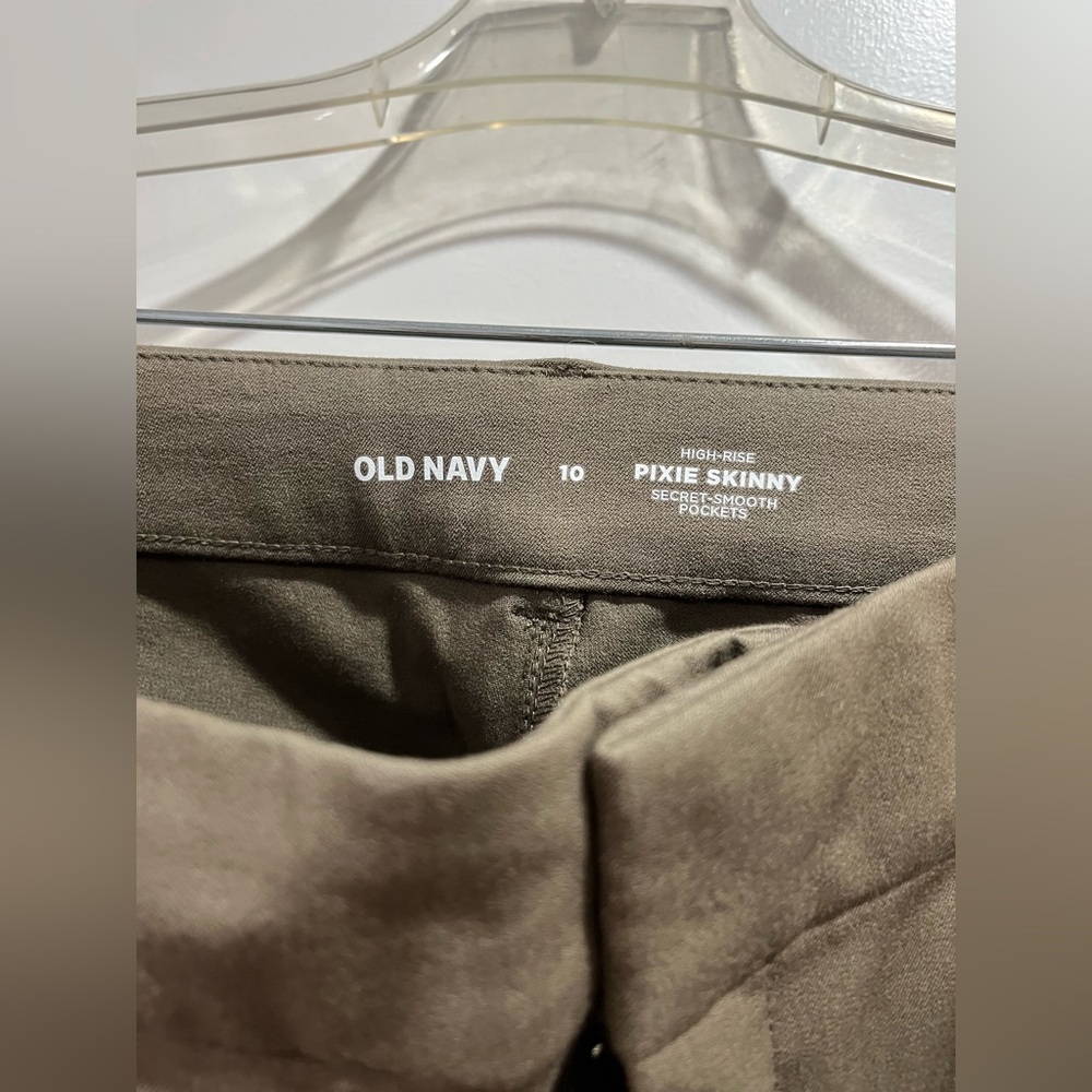 Olive Green Old Navy Pixie Pants - image 4